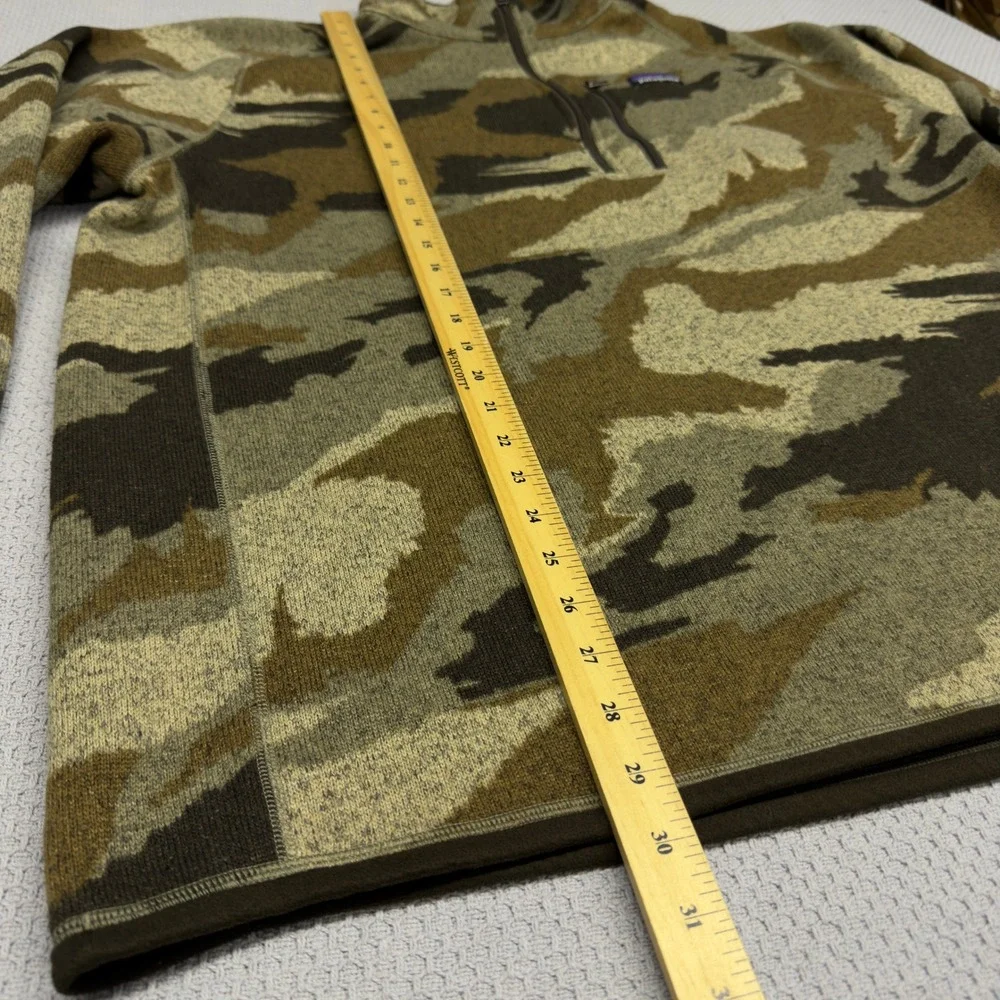Patagonia Better Sweater 1/4 Zip Pullover Mens 3XL Camo Fleece Jacket Outdoor